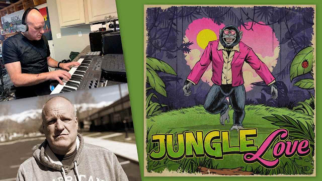 Bret Nybo e capa de “Jungle Love”.