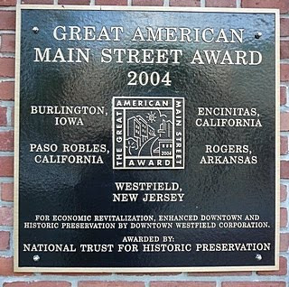 Great American Main Street award for Westfield NJ