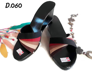 (Sandal kelom wedges Rainbow/ Pelangi Murah)