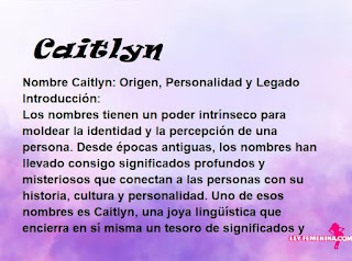 significado del nombre Caitlyn