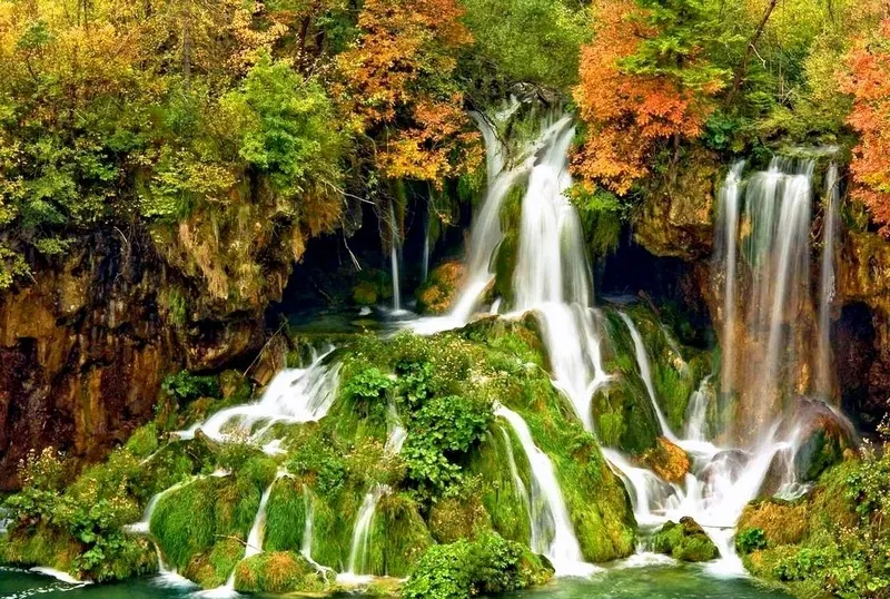 Waterfall in Deep Forest of Croatia