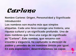 significado del nombre Carlene