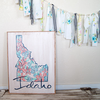 Floral State Pride Sign - Idaho - Averie Lane Boutique