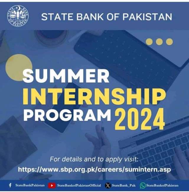 State Bank of Pakistan (SBP) Summer Internship Program-2024