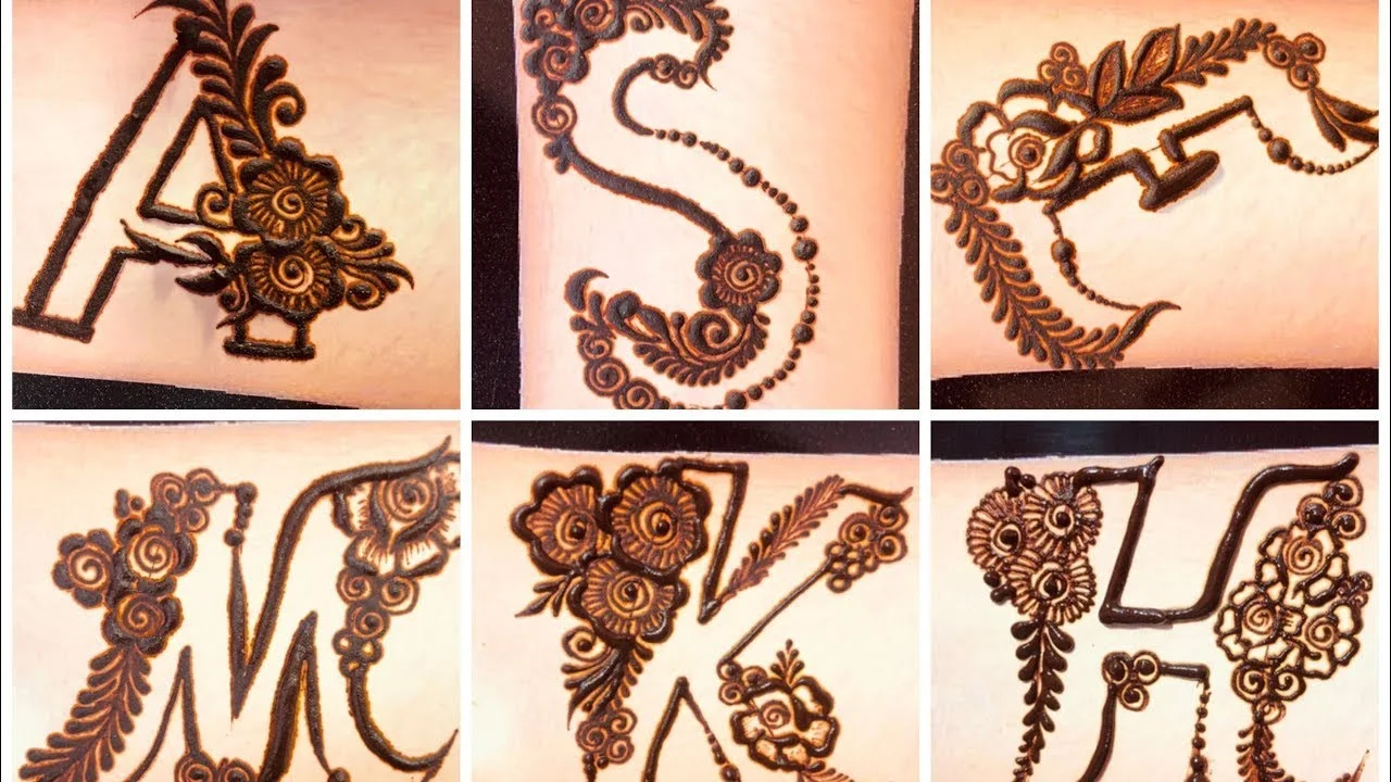 Mehndi designs with letters - Mehndi designs with letters - NeotericIT.com