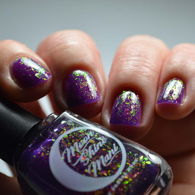 purple flakie nail polish