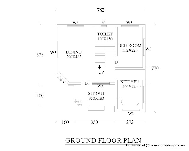 Small But Beautiful House  design 550 sqft 1BHK house  Floor 