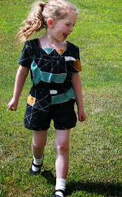 Sewing an Oliver+S Croquet Dress Flipped (or rather made into a Mash-Up with Puppet Show Shorts) into a Romper | The Inspired Wren