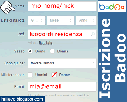 iscrizione badoo