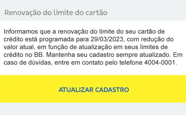 Cartão Banco do Brasil notifica e pode bloqueado ou reduzido caso não faça isso. Confira!