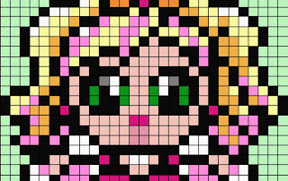 プリンセスプリキュアのキュアフローラ のアイロンビーズの図案の図案をつくっったよ Beads Tokyo