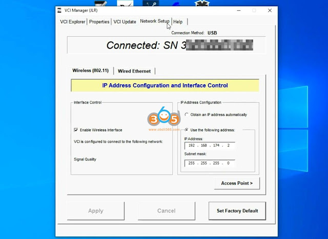 Use VNCI JLR DoIP for Topix Cloud 6