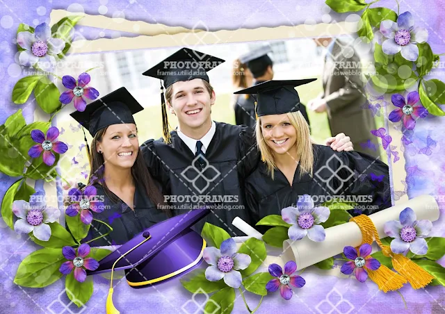 Marco para colocar fotos de graduación  en formato PNG