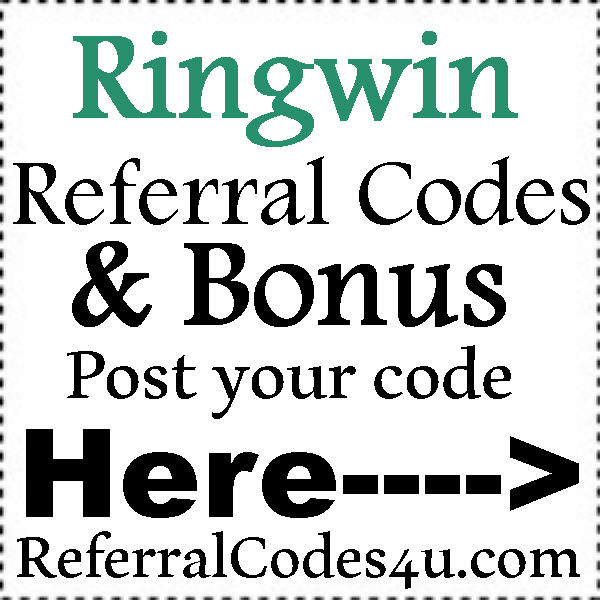 Ringwin App Invitation Codes 2016-2023, Ringwin App Refer A Friend, Ringwin Bonus Codes