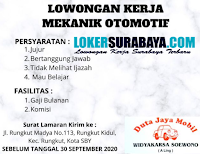 Loker Surabaya di Duta Jaya Mobil September 2020