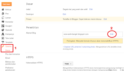 Cara mengubah alamat blog di blogger [Khusus Pemula]