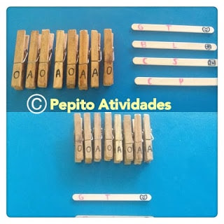 Jogo educativo infantil-Alfabetização  com material concreto 