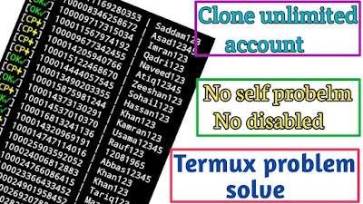 Clone Facebook account and solve termux problem Clone Facebook account and solve termux problem