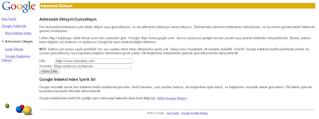 google-site-kayıt