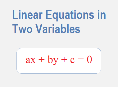 Linear Equations in two Variables