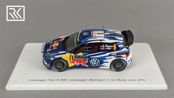 1:43 Spark Volkswagen Polo R WRC, Andreas Mikkelsen / Anders Jaeger, Rally Monte-Carlo 2016