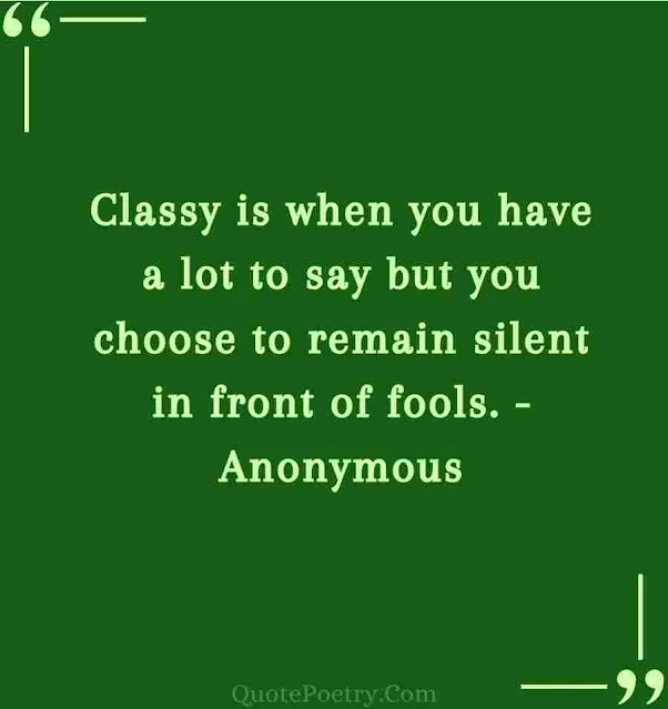 Quotes On Classy Attitude