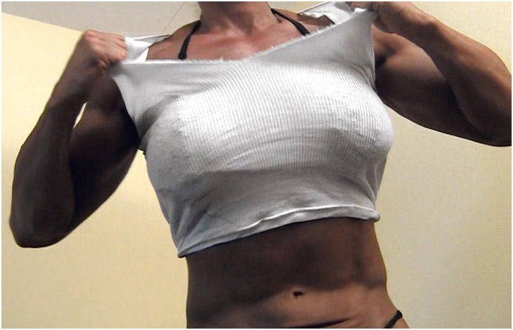 Female Bodybuilder Musclebound Michelle Hulking Out and Ripping my shirt off!
