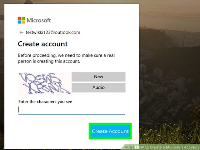صورة بعنوان إنشاء حساب Microsoft الخطوة 7
