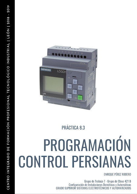 Programación control persianas  Práctica 8.3 Domótica Logo Siemens  Electricidad