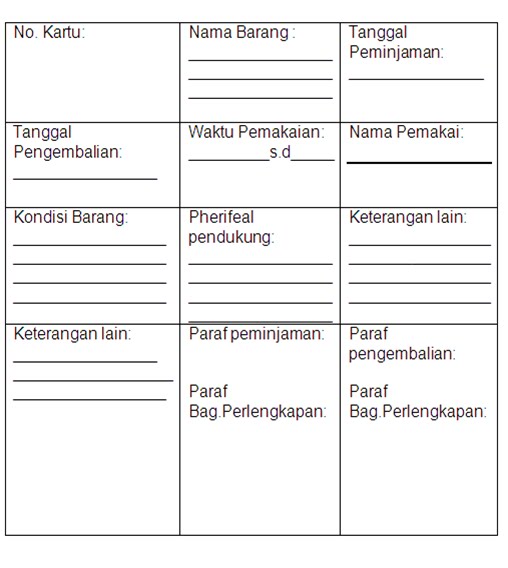 Kartu Perawatan Peralatan Multimedia - Arz Graphic