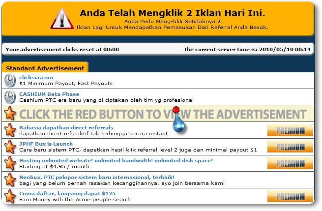 Cara mendapatkan uang dari internet via idr clickit