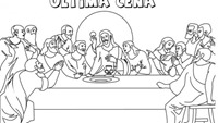ultima cena jesus colorear (2)