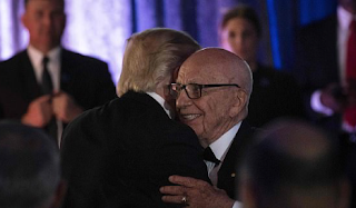 The Hug Says It All: Donald Trump And Rupert Murdoch Embrace After The Aussie Media Mogul Introduces The President For New York Speech