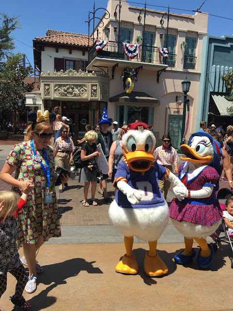 Donald Duck and Daisy Duck on Buena Vista Street Disney California Adventure