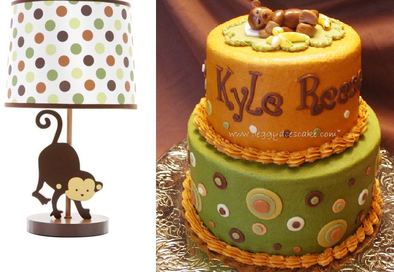 baby monkey cakes. Pop Monkey baby bedding.