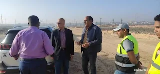 مسئولو " الإسكان" يتفقدون الطريق الرابط بين مدينة برج العرب الجديدة والساحل الشمالي الغربي