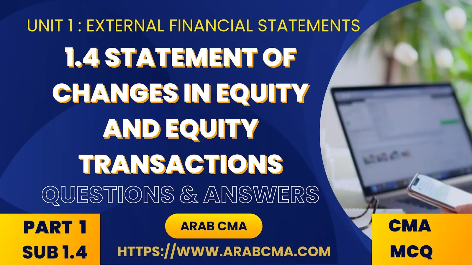 CMA PART 1 MCQ , subunit 1.4 Statement of Changes in Equity and Equity Transactions