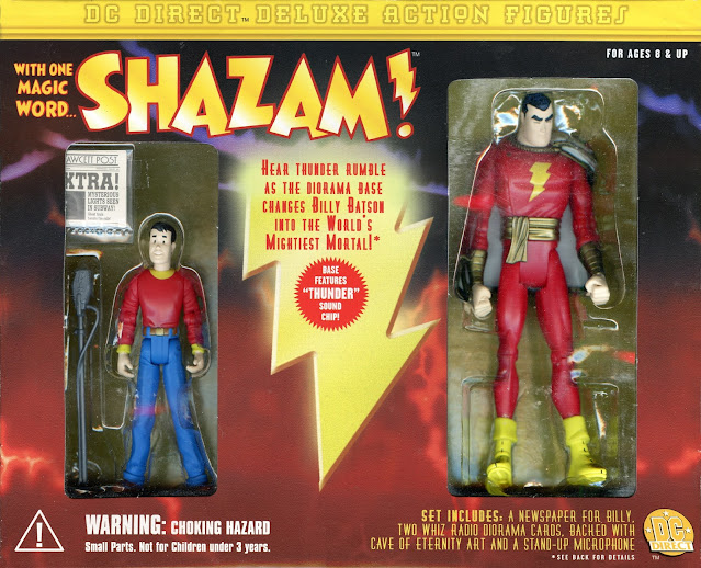 SHAZAM! DELUXE ACTION FIGUE SET - Front of Box