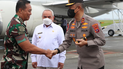 Kapolda Kaltim Sambut Kedatangan Panglima TNI di Benua Etam