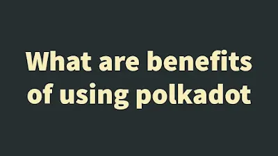 What are benefits of using polkadot