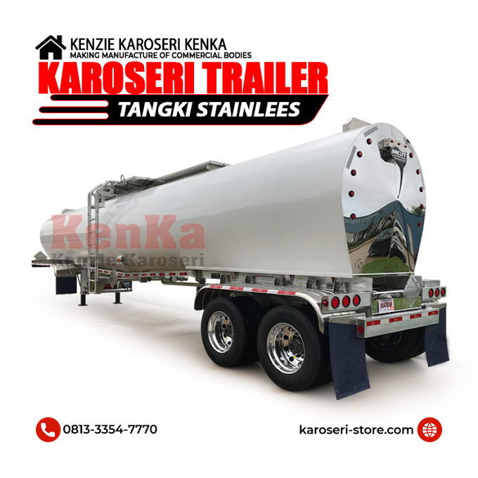 Pembuat Karoseri Trailer 40 Feet - Tangki Stainless Steal