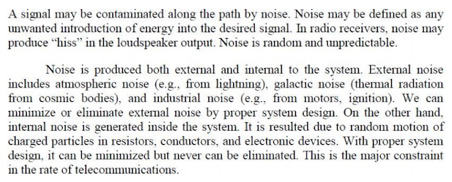 Noise in communication system