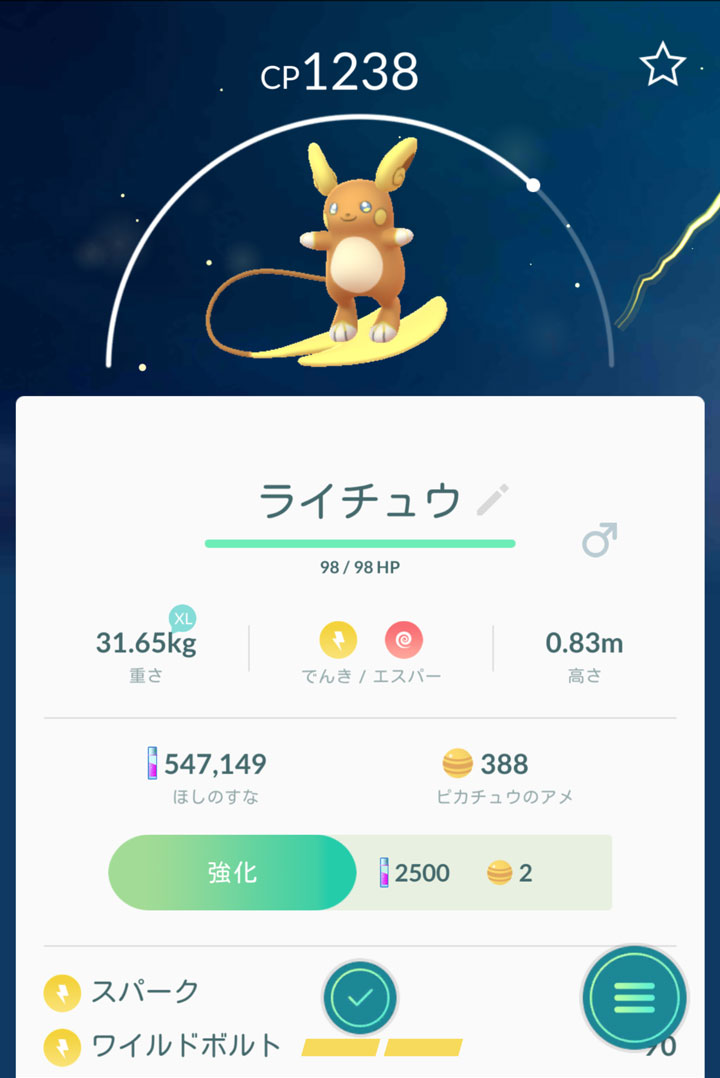 ポケモンgo 大田区 オタク ポケモンgo No 026 ライチュウ Raichu