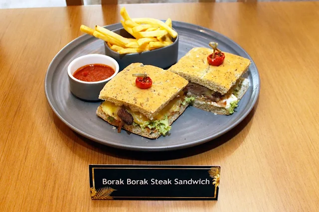 Borak Borak Cafe & Lounge Menu - Borak Borak Steak Sandwich