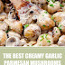 The Best Creamy Garlic Parmesan Mushrooms #vegan #glutenfree