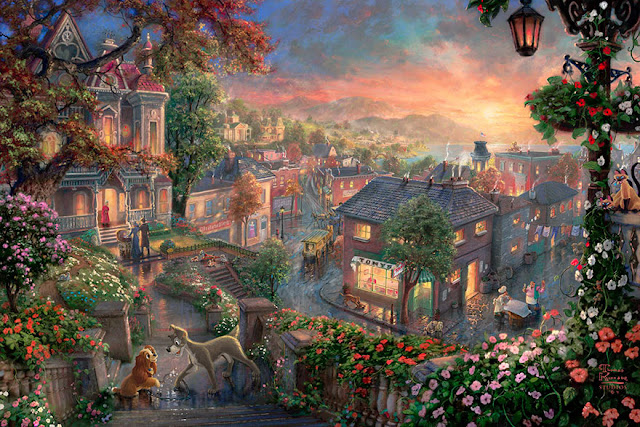 amazing Disney paintings by Thomas Kinkade