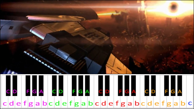 Suicide Mission / End Run (Mass Effect 2) Piano / Keyboard Easy Letter Notes for Beginners