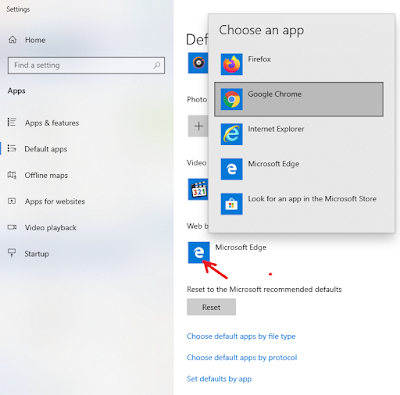 Windows 10 - change default web browser