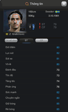 ibrahimovic ss09 fifa online 3