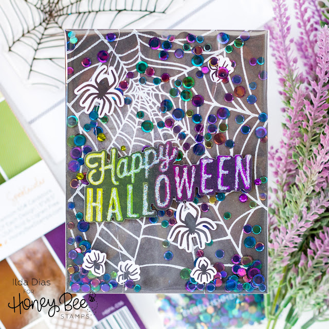 Happy Halloween, Spider Shaker Card, Frameless Shaker, Infinity, Honey Bee Stamps, Spooktacular Release, Card Making, Stamping, Die Cutting, handmade card, ilovedoingallthingscrafty, Stamps, how to,